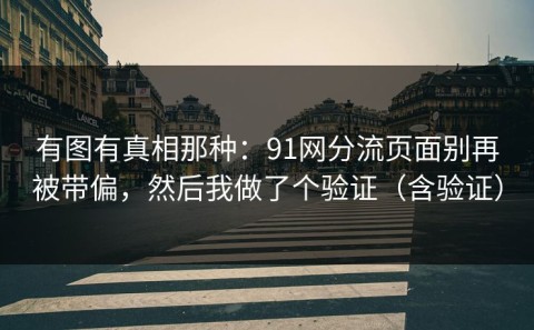 有图有真相那种：91网分流页面别再被带偏，然后我做了个验证（含验证）
