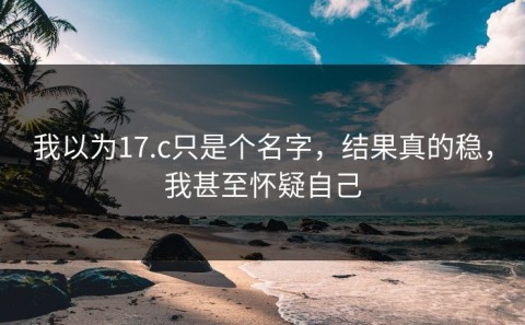 我以为17.c只是个名字，结果真的稳，我甚至怀疑自己
