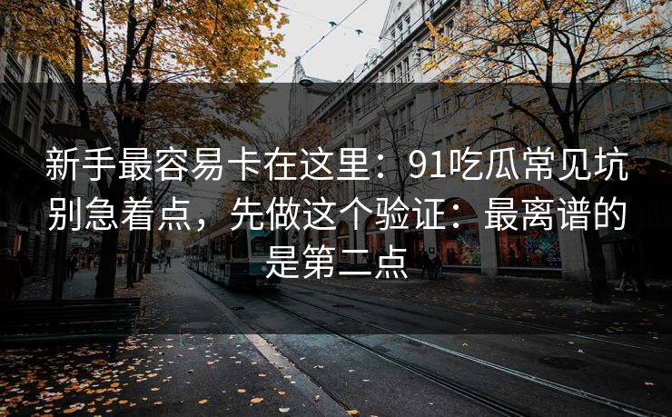 新手最容易卡在这里:91吃瓜常见坑别急着点,先做这个验证:最离谱的是第二点 新手最容易卡在这里:91吃瓜常见坑别急着点,先做这个验证:最离谱的是第二点